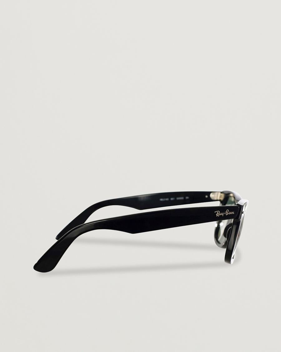 Men | Sunglasses | Ray-Ban | Original Wayfarer Sunglasses Black/Crystal Green