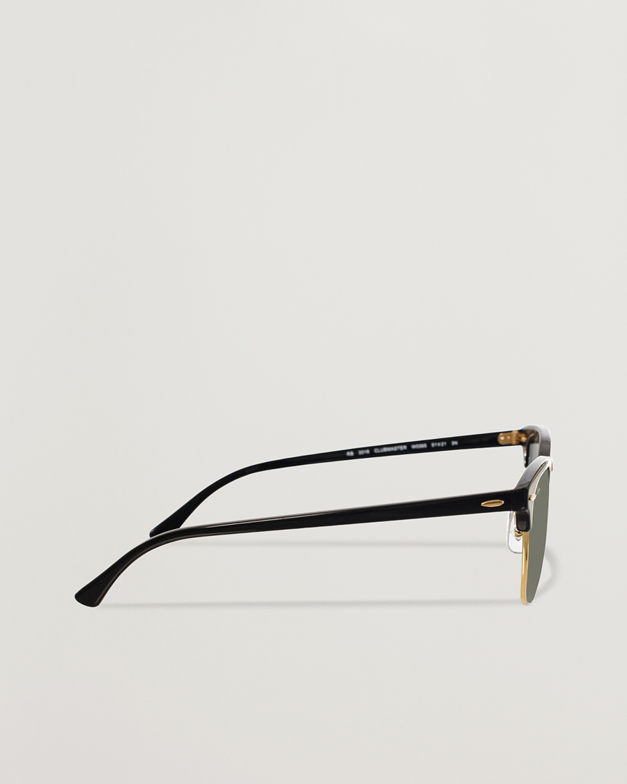 Men | Sunglasses | Ray-Ban | Clubmaster Sunglasses Ebony/Crystal Green