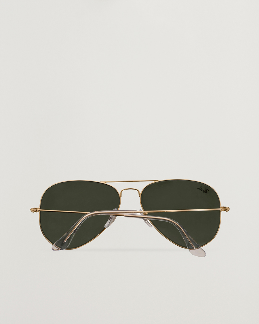Men | Sunglasses | Ray-Ban | 0RB3025 Aviator Large Metal Sunglasses Arista/Grey Green