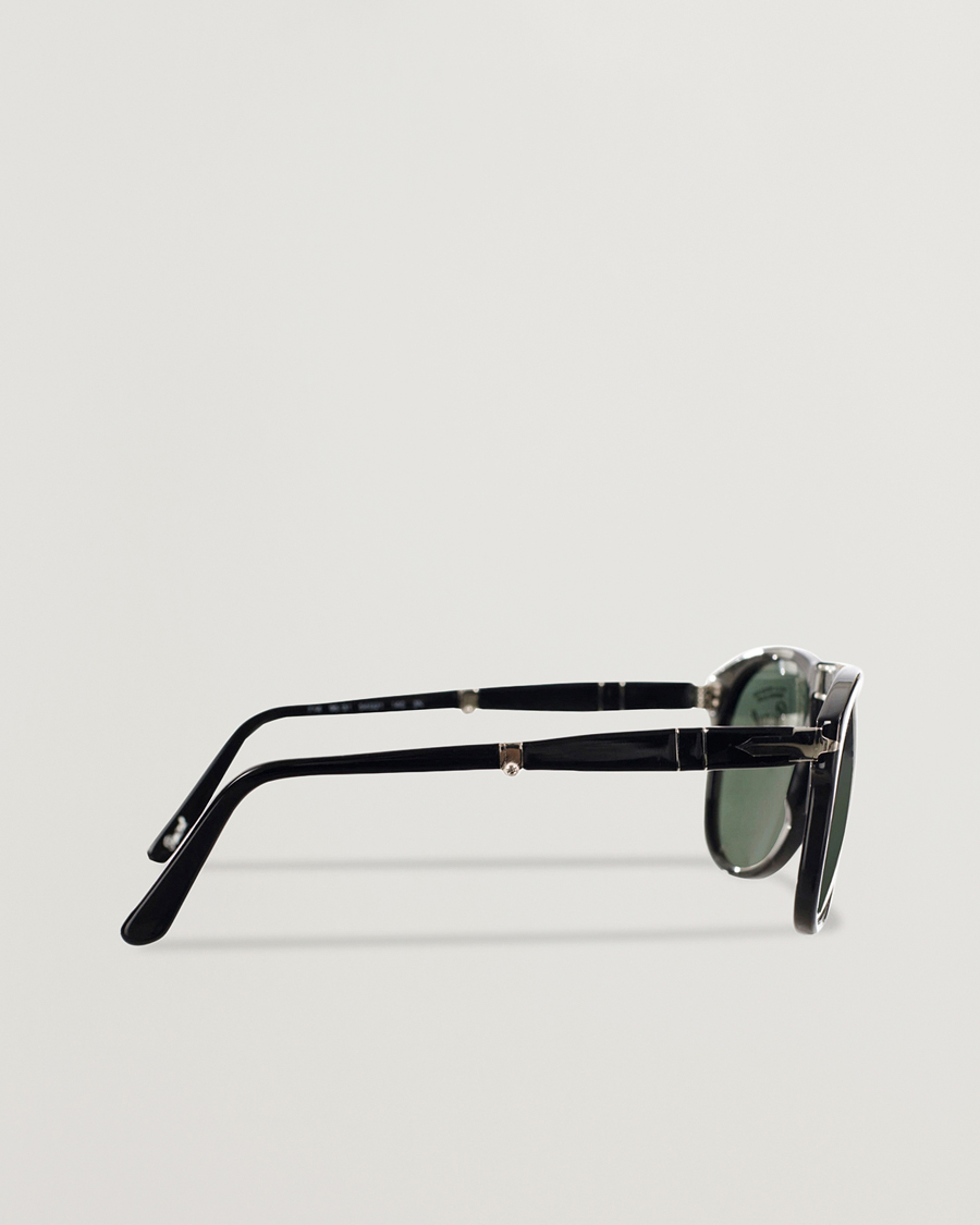Men | Sunglasses | Persol | 0PO0714 Folding Sunglasses Black/Crystal Green