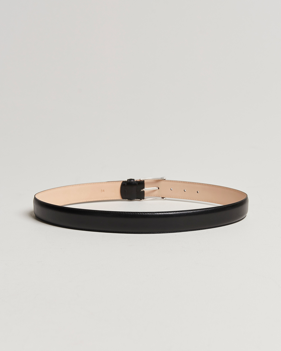 Men | Belts | Crockett & Jones | Belt 3,2 cm Black Calf