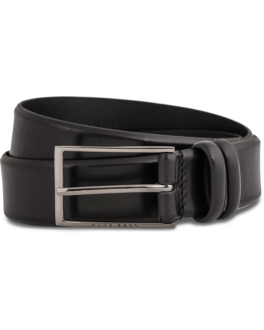 Men | BOSS Carmello Leather Belt 3,5 cm Black | BOSS BLACK | BOSS Carmello Leather Belt 3,5 cm Black