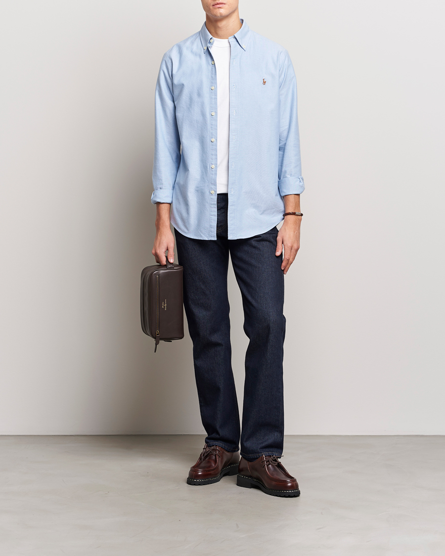 Men | Shirts | Polo Ralph Lauren | Custom Fit Oxford Shirt Blue