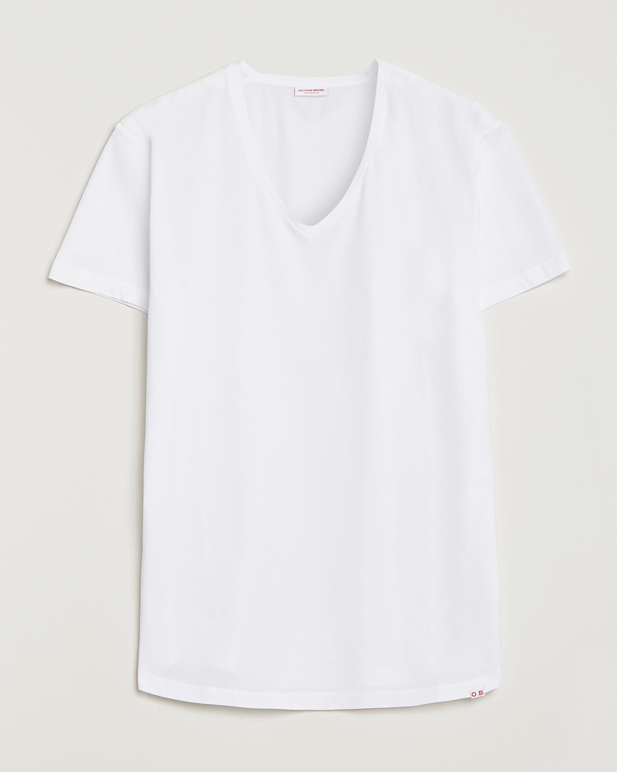 Men | T-Shirts | Orlebar Brown | OB V-Neck Tee White