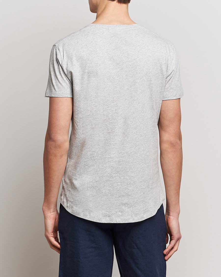 Men | T-Shirts | Orlebar Brown | OB V-Neck Tee Grey Melange