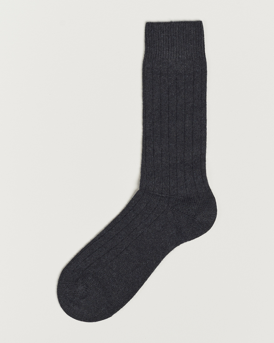 Men | Underwear & Socks | Pantherella | Waddington Cashmere Sock Charcoal