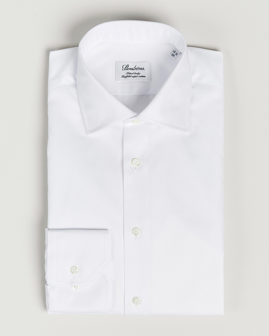Men | Shirts | Stenströms | Fitted Body Shirt White