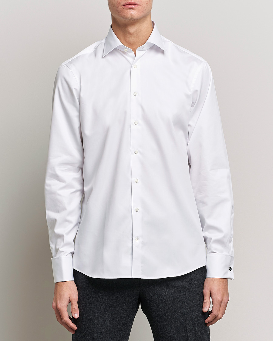 Men | Shirts | Stenströms | Fitted Body Double Cuff White