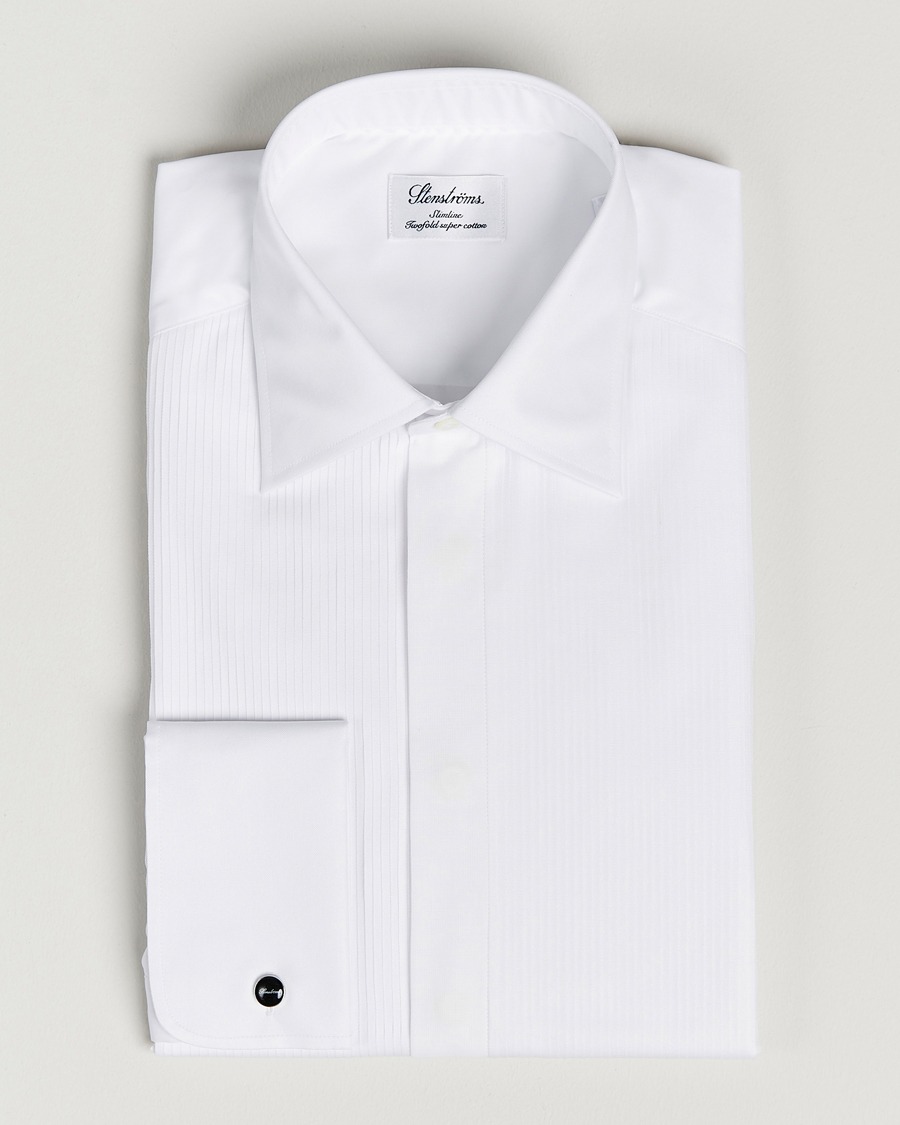 Men | Shirts | Stenströms | Slimline Smoking Shirt White