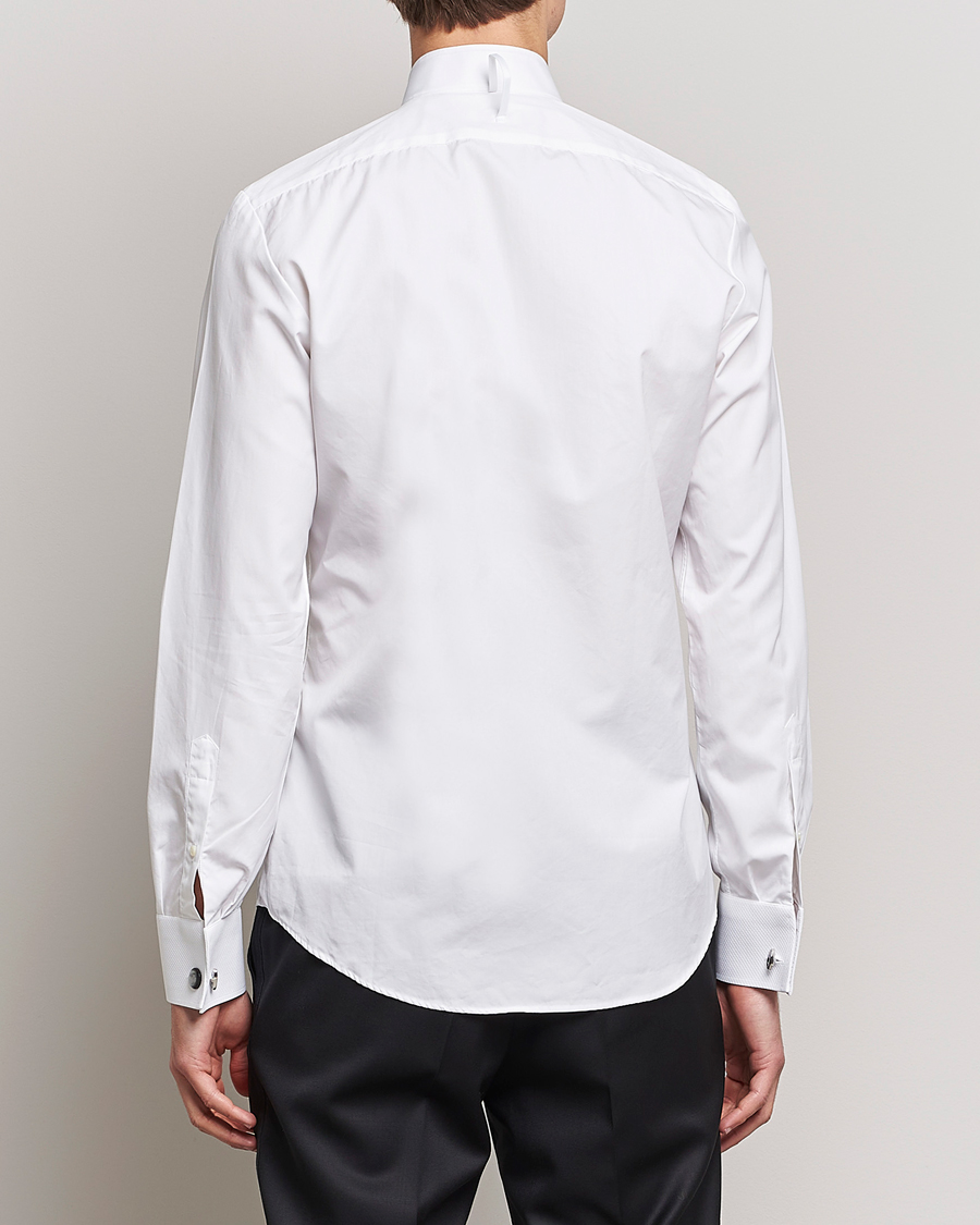Men | Shirts | Stenströms | Slimline Astoria Stand Up Collar Evening Shirt White