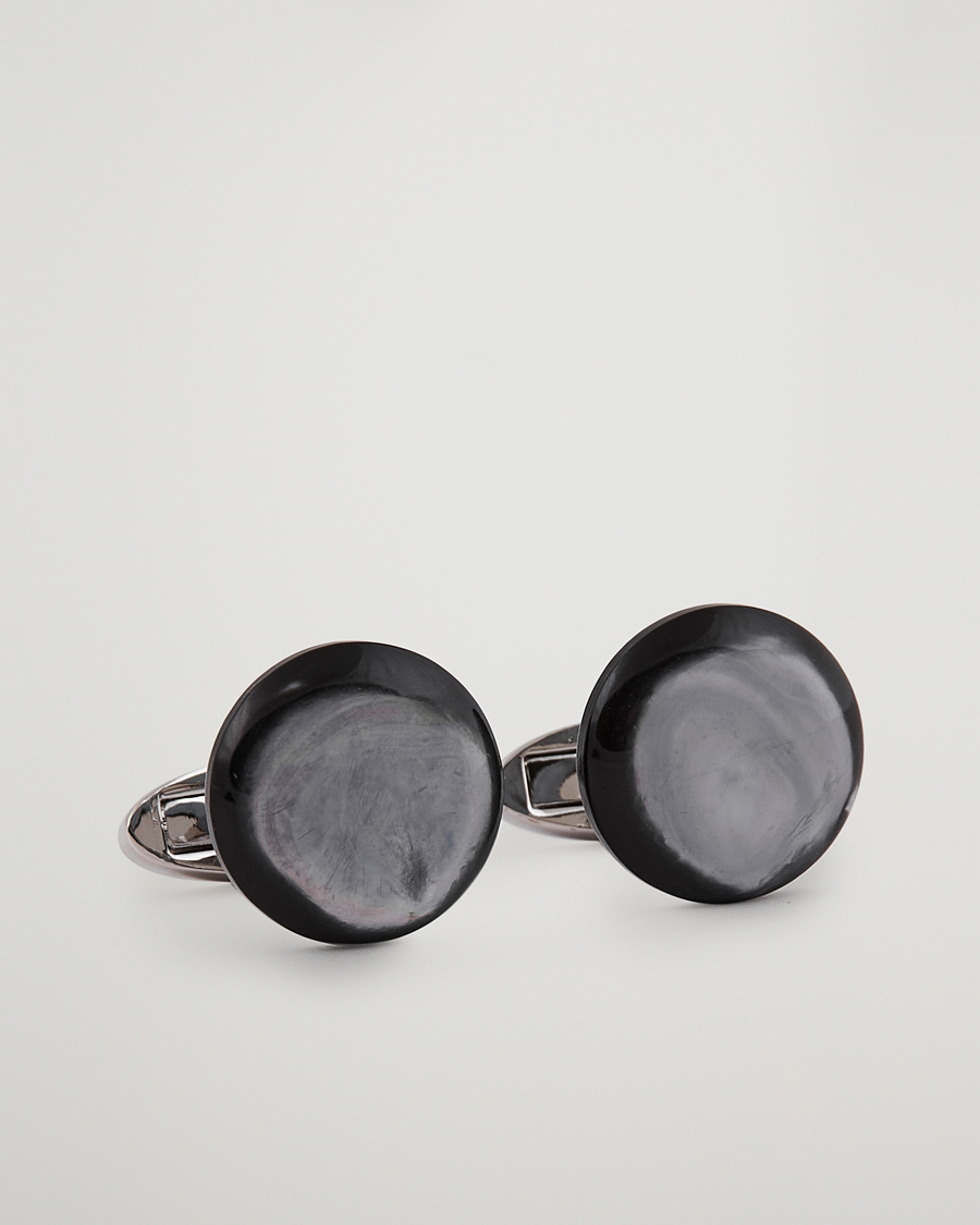 Men | Cufflinks | Stenströms | Mother of Pearl Cufflink Grey