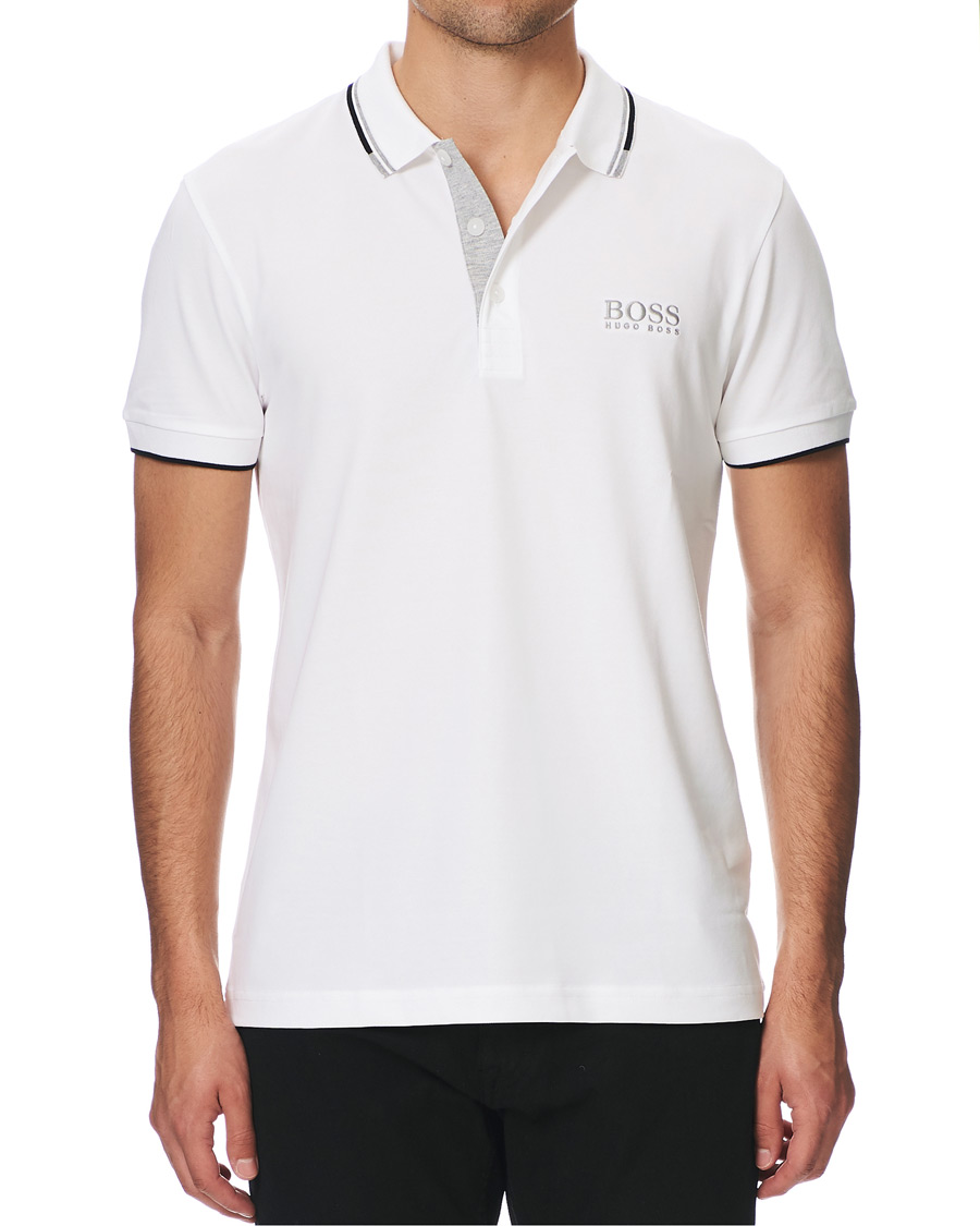 Men | Polo Shirts | BOSS GREEN | BOSS Athleisure Paddy Pro Polo White