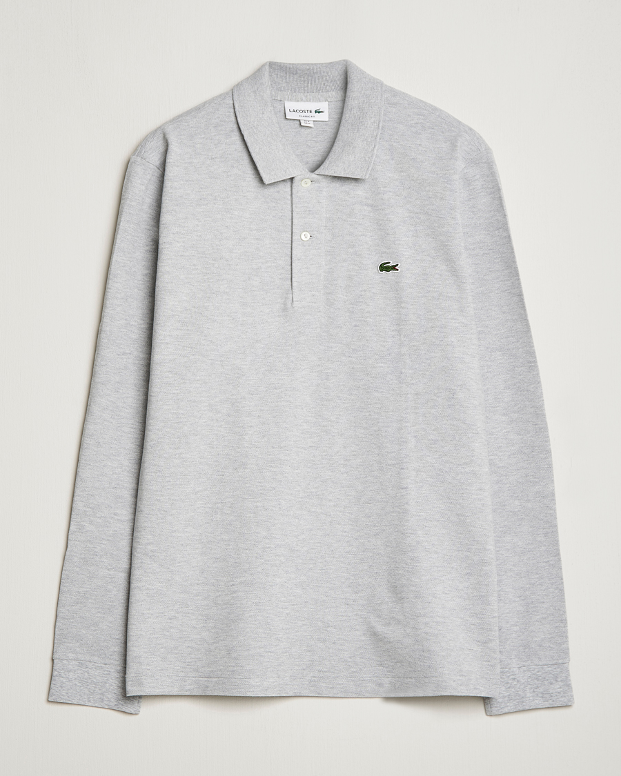 Men | Sweaters & Knitwear | Lacoste | Original Long Sleeve Polo Piké Silver Chine