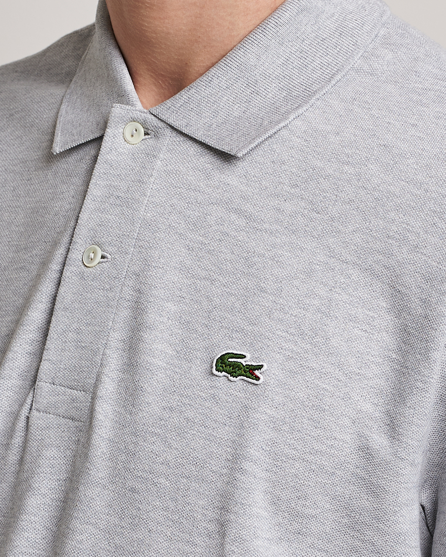 Men | Sweaters & Knitwear | Lacoste | Original Long Sleeve Polo Piké Silver Chine
