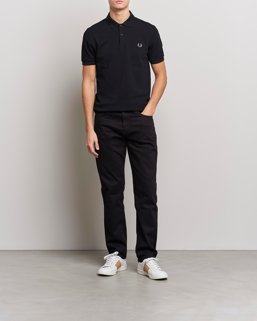 Men | Polo Shirts | Fred Perry | Plain Polo Black