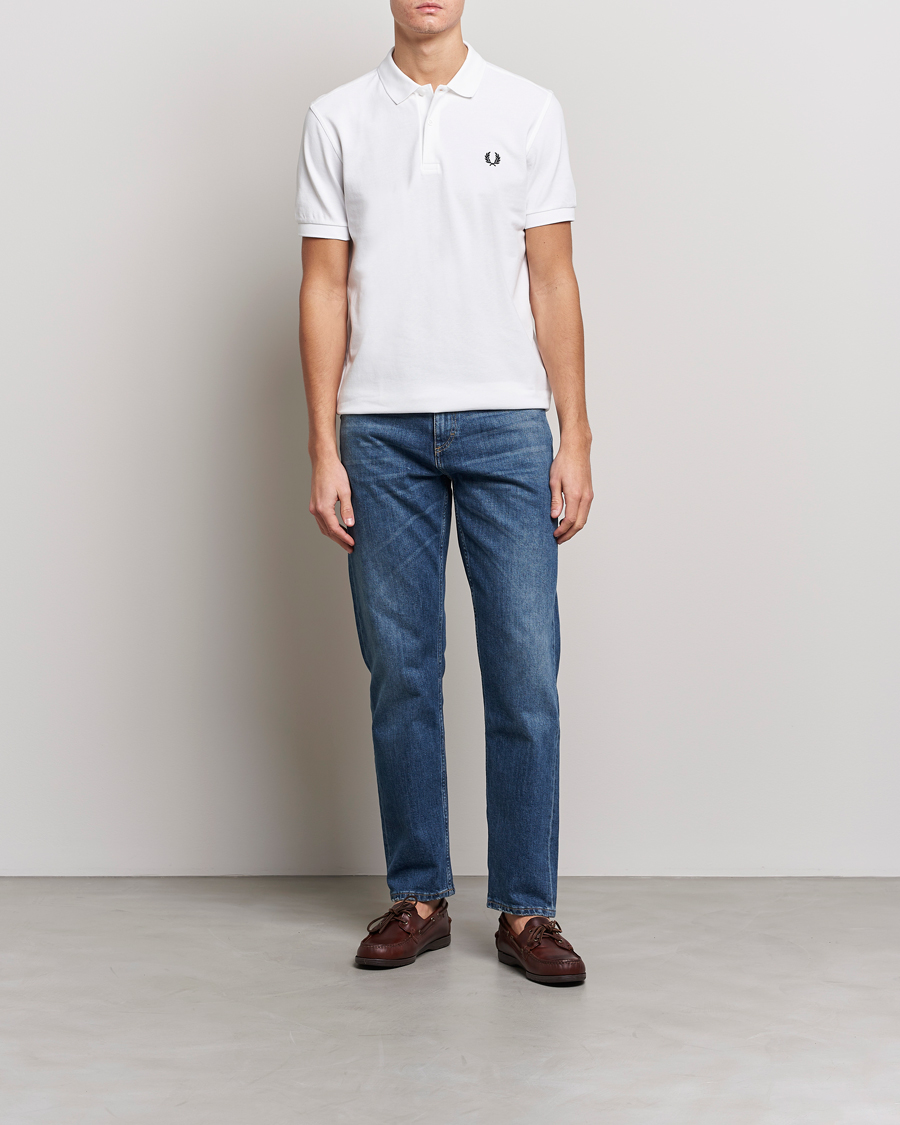 Men | Polo Shirts | Fred Perry | Plain Polo White