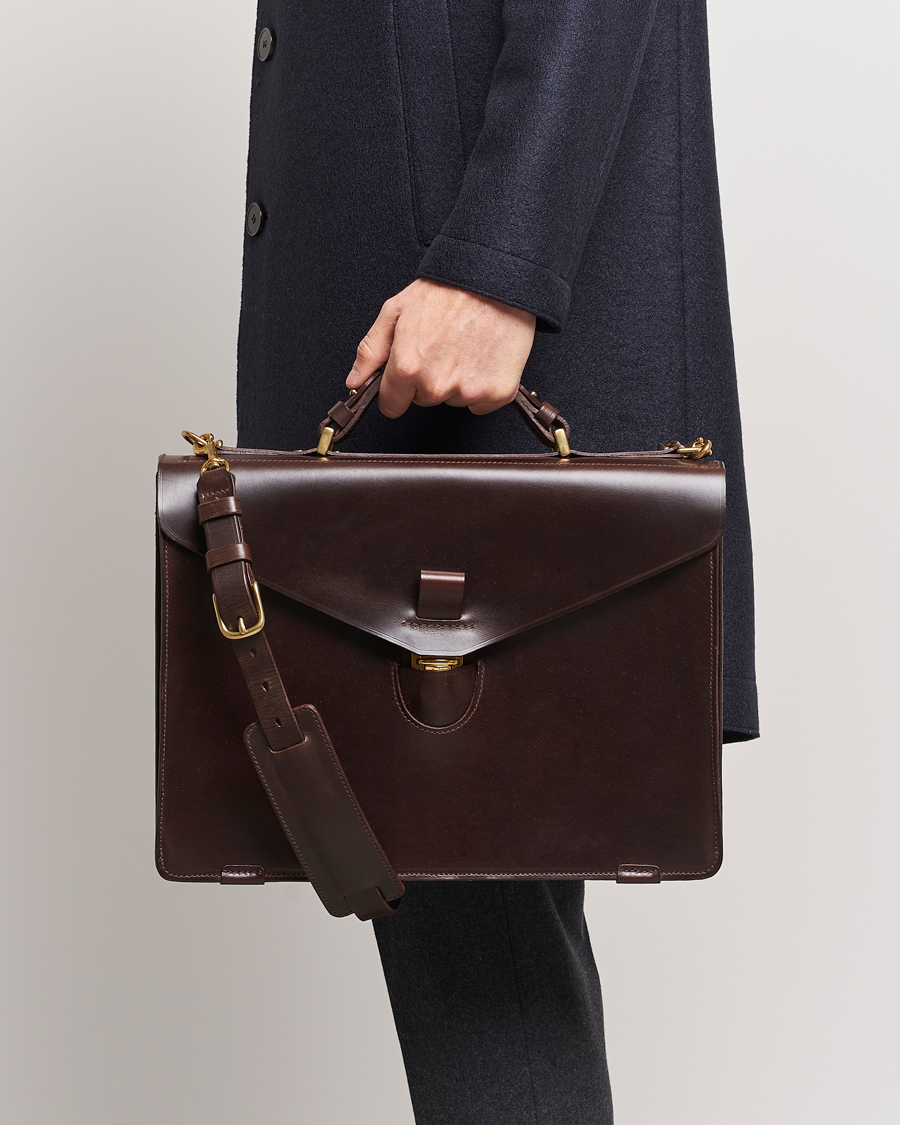 Men | Bags | Tärnsjö Garveri | TG1873 Briefcase Dark Brown