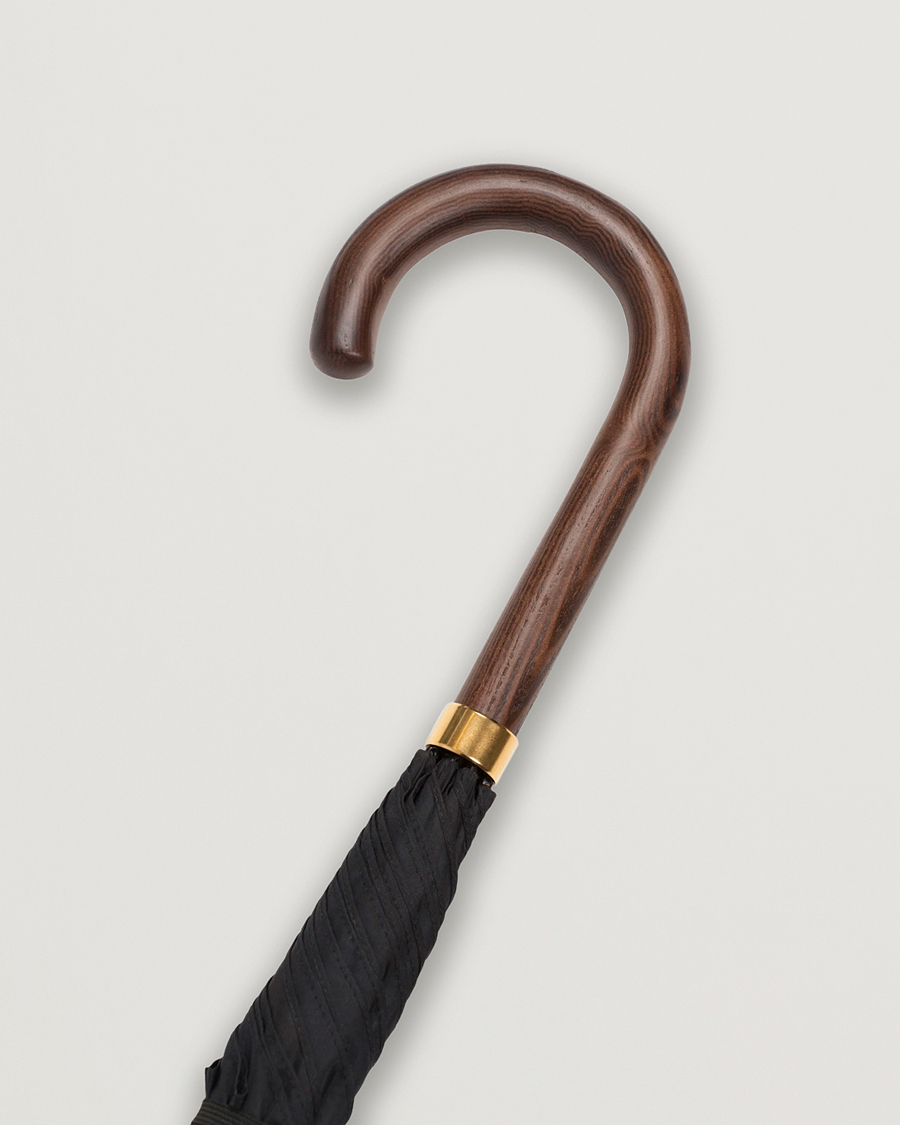 Men | Umbrellas | Fox Umbrellas | Polished Hardwood Umbrella Black