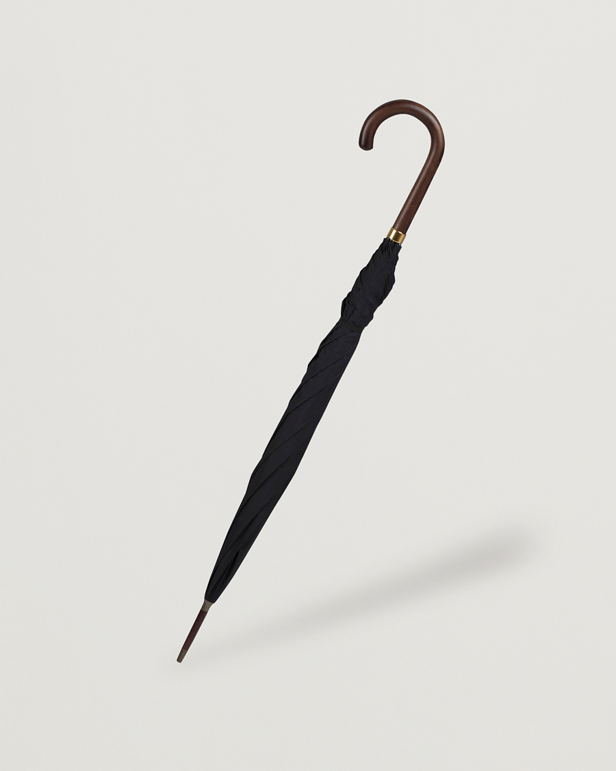 Men | Umbrellas | Fox Umbrellas | Polished Hardwood Umbrella Black