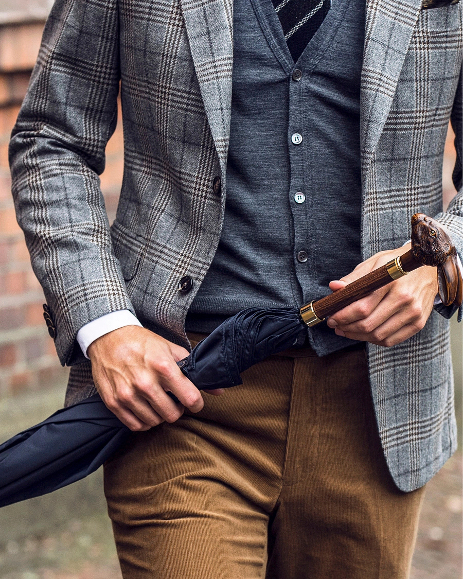 Men | Umbrellas | Fox Umbrellas | Brown Rabbit Umbrella Navy