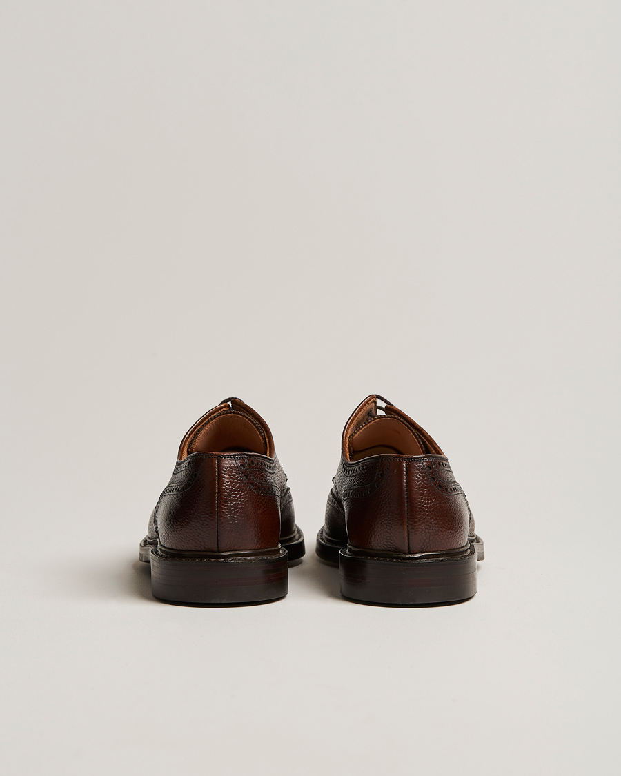 Men | Brogues | Crockett & Jones | Pembroke Derbys Dark Brown Grained Calf