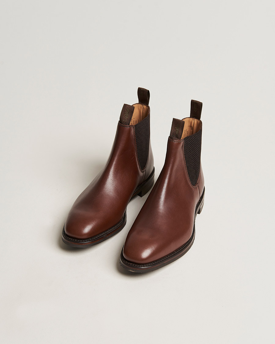 Men | Boots | Loake 1880 | Chatsworth Chelsea Boot Brown Waxy Leather