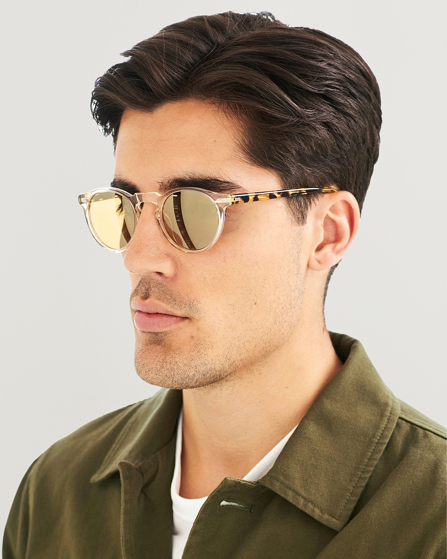 Men | Sunglasses | Oliver Peoples | Gregory Peck Sunglasses Honey/Gold Mirror