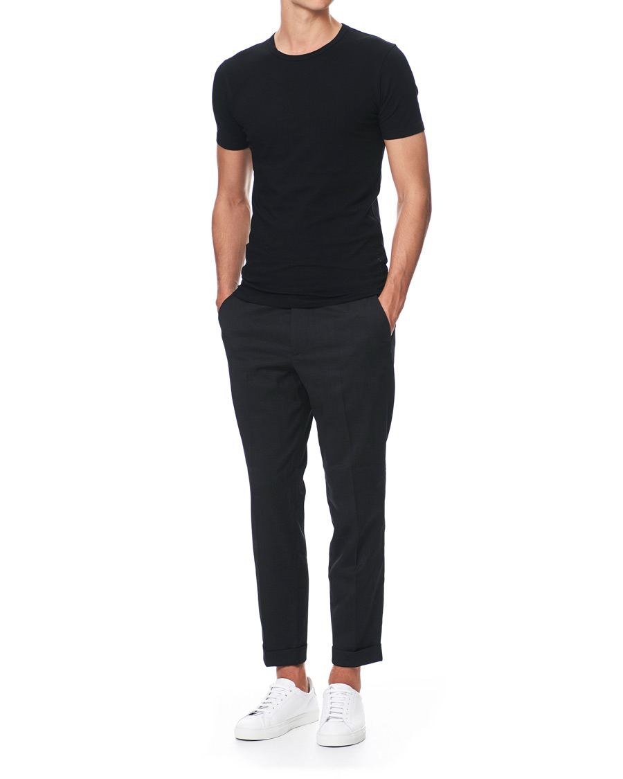 Men | T-Shirts | BOSS BLACK | BOSS 2-Pack Crew Neck Slim Fit Tee Black
