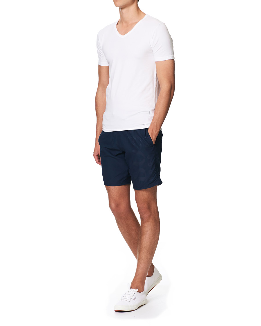 Men | T-Shirts | BOSS BLACK | BOSS 2-Pack V-Neck Slim Fit Tee White