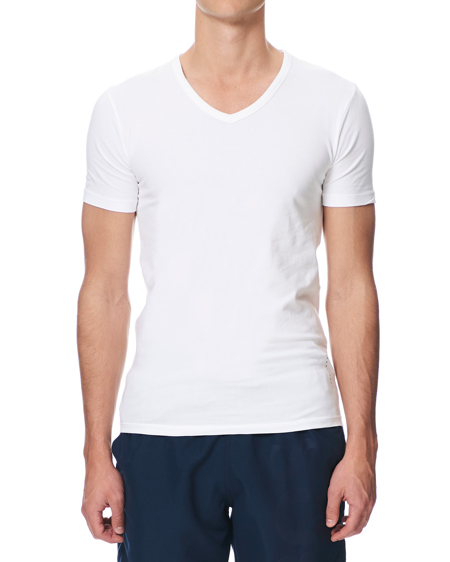 Men | T-Shirts | BOSS BLACK | BOSS 2-Pack V-Neck Slim Fit Tee White