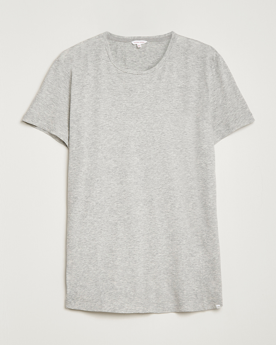 Men | T-Shirts | Orlebar Brown | OB Crew Neck Tee Mid Grey Melange