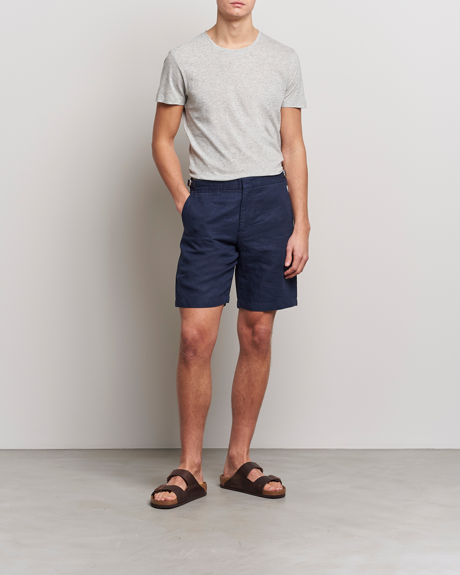 Men | T-Shirts | Orlebar Brown | OB Crew Neck Tee Mid Grey Melange