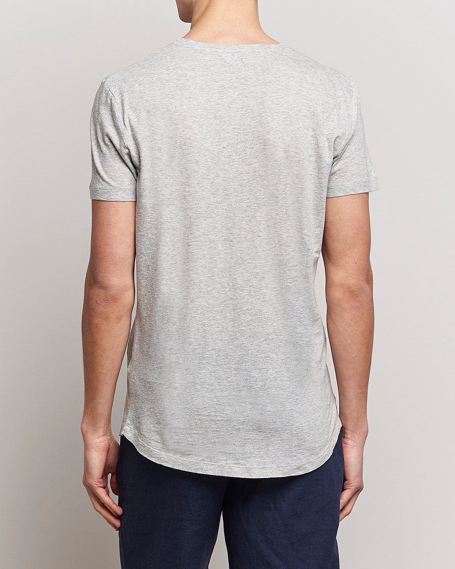 Men | T-Shirts | Orlebar Brown | OB Crew Neck Tee Mid Grey Melange