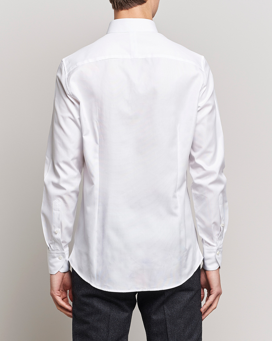 Men | Shirts | Stenströms | 1899 Slimline Supima Cotton Structure Shirt White