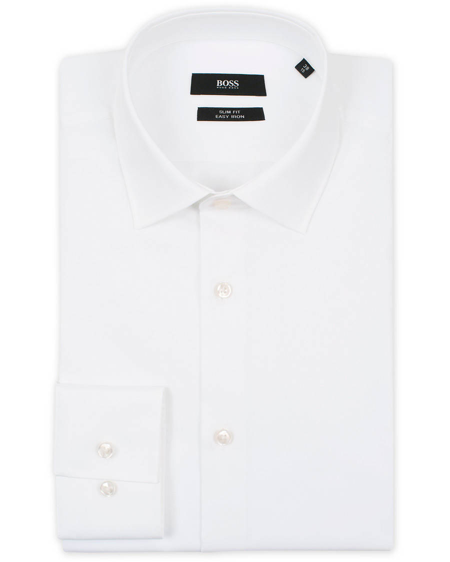 Men | Shirts | BOSS BLACK | BOSS Jenno Slim Fit Shirt White