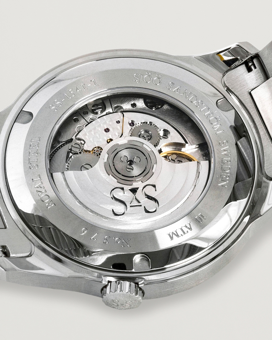 Men | Sjöö Sandström Royal Steel Classic 41mm White and Steel | Sjöö Sandström | Royal Steel Classic 41mm White and Steel
