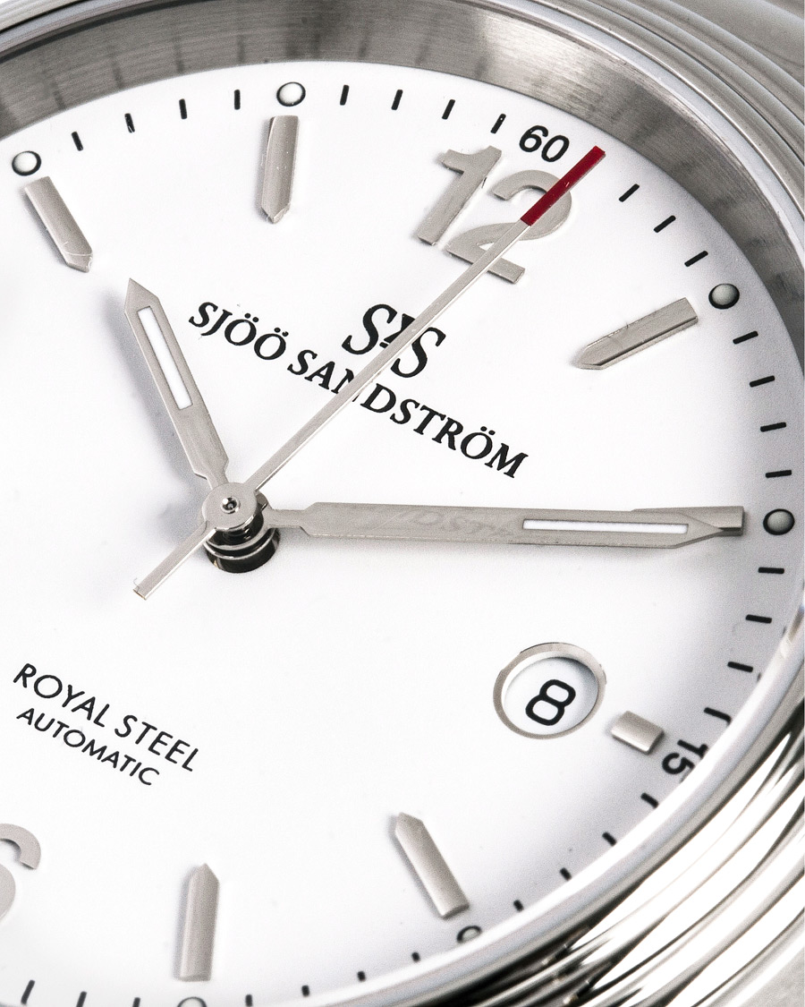Men | Sjöö Sandström Royal Steel Classic 41mm White and Steel | Sjöö Sandström | Royal Steel Classic 41mm White and Steel
