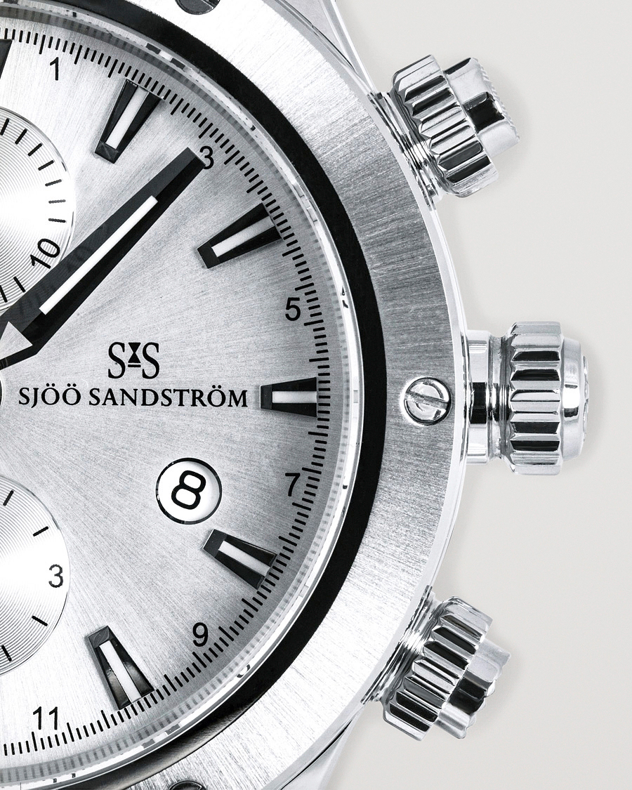 Men | Sjöö Sandström UTC Extreme 44,2mm Silver and Black Rubber | Sjöö Sandström | UTC Extreme 44,2mm Silver and Black Rubber