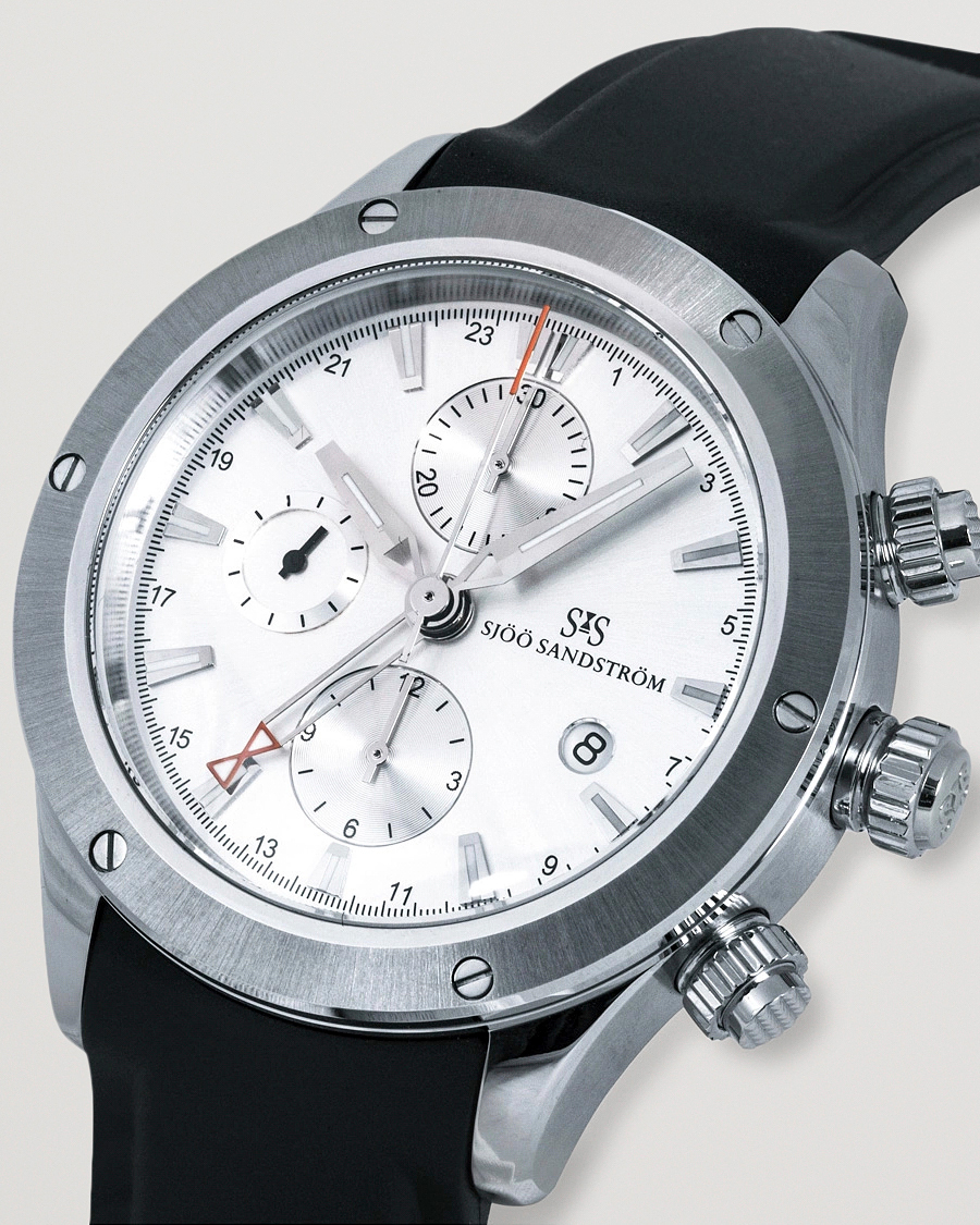 Men | Sjöö Sandström UTC Extreme 44,2mm Silver and Black Rubber | Sjöö Sandström | UTC Extreme 44,2mm Silver and Black Rubber