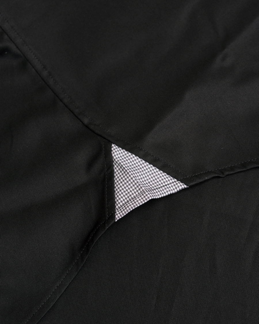 Men | Shirts | Stenströms | Fitted Body Contrast Shirt Black