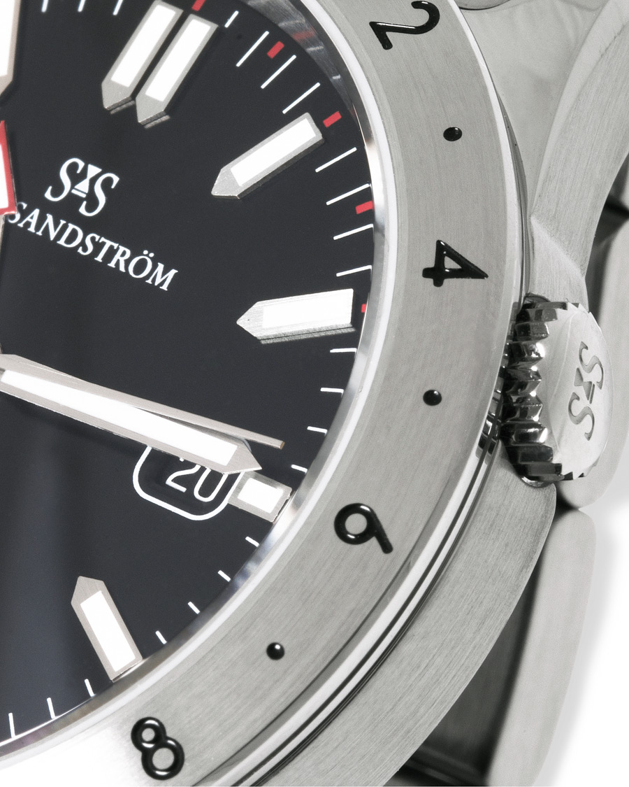 Men | Sjöö Sandström Royal Steel Worldtimer 41mm Black with Steel | Sjöö Sandström | Royal Steel Worldtimer 41mm Black with Steel