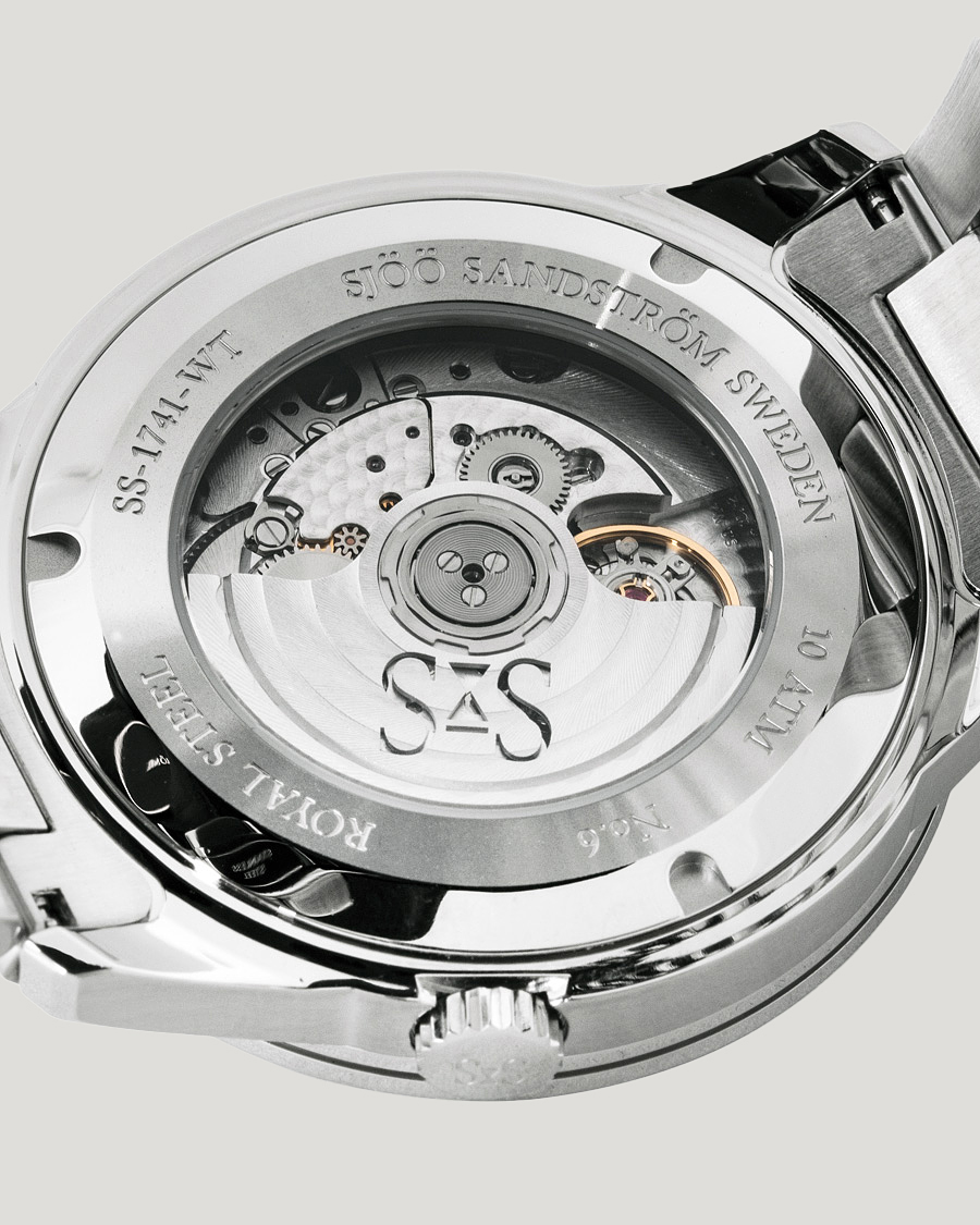 Men | Sjöö Sandström Royal Steel Worldtimer 41mm Black with Steel | Sjöö Sandström | Royal Steel Worldtimer 41mm Black with Steel