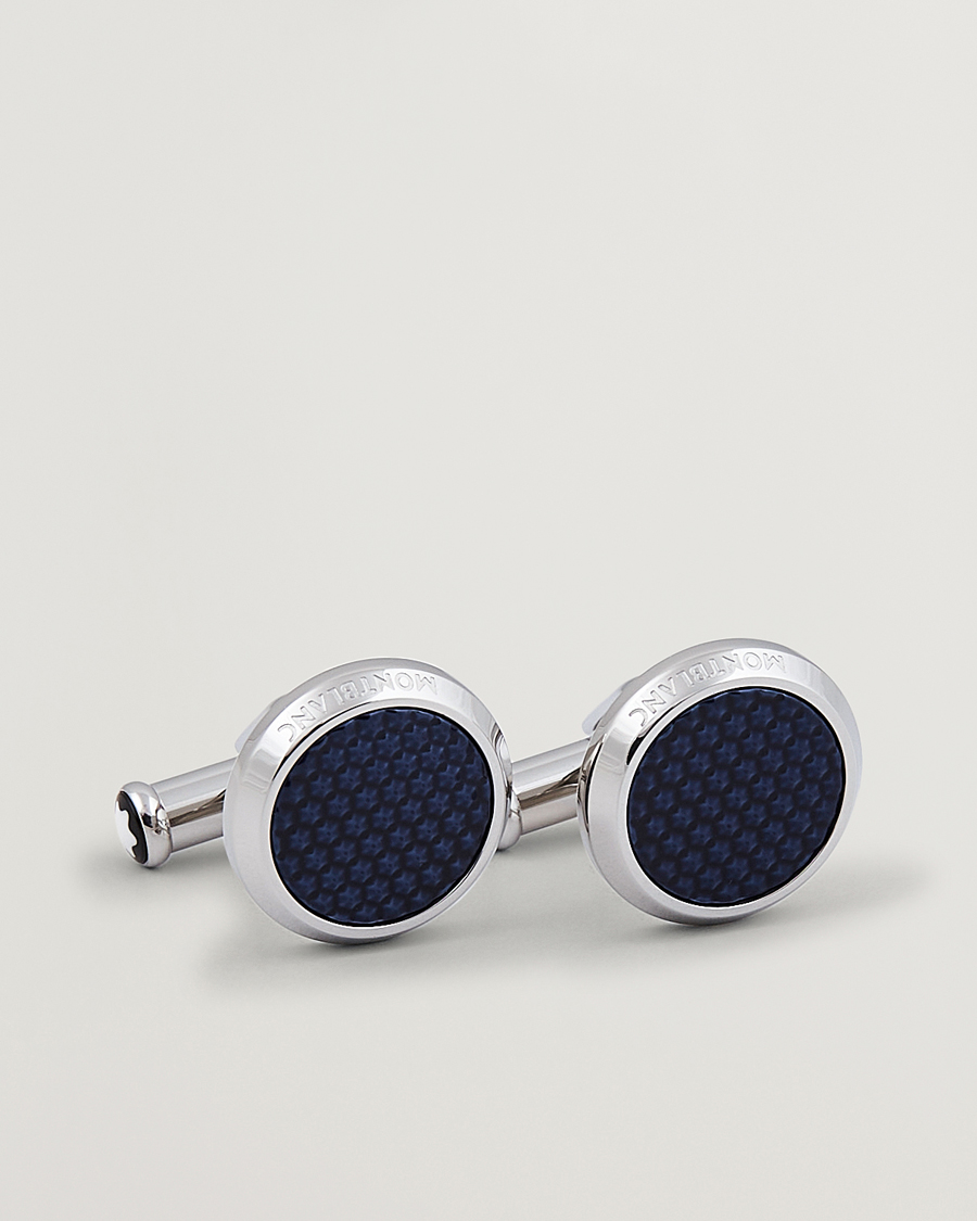 Men | Cufflinks | Montblanc | Steel Meisterstück Cuff Links Blue
