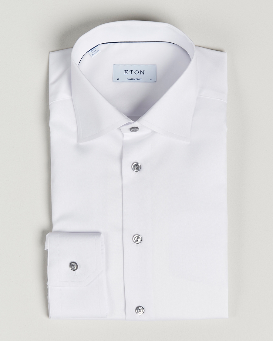 Men | Shirts | Eton | Contemporary Fit Signature Twill Shirt White