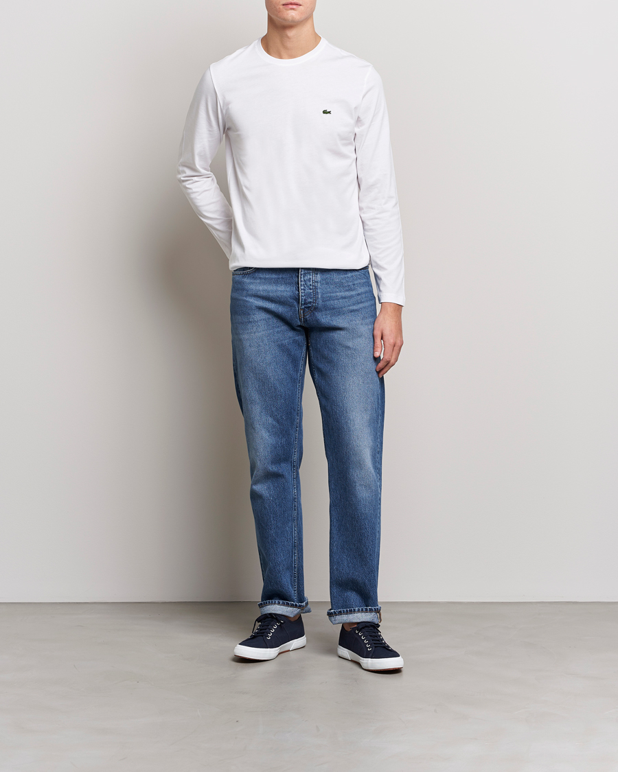 Men | T-Shirts | Lacoste | Long Sleeve Crew Neck T-Shirt White