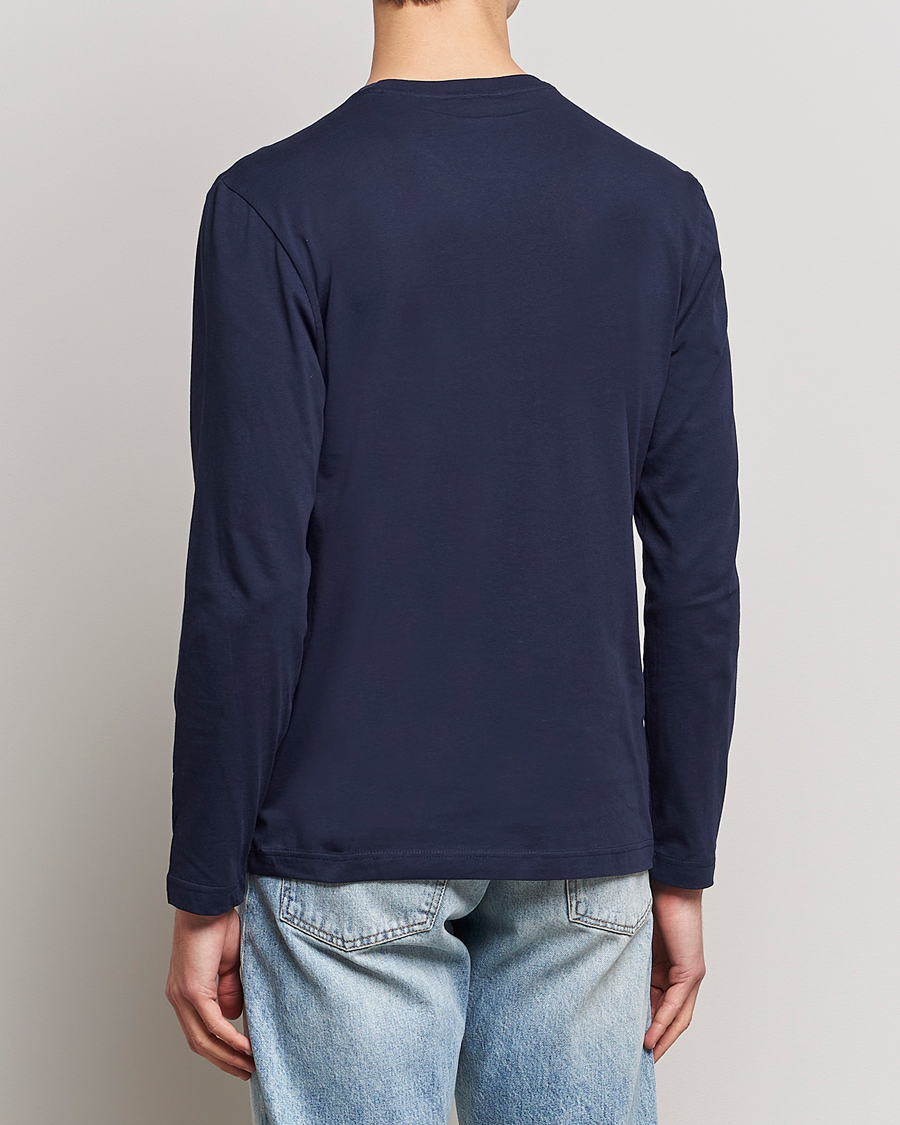 Men | T-Shirts | Lacoste | Long Sleeve Crew Neck T-Shirt Navy