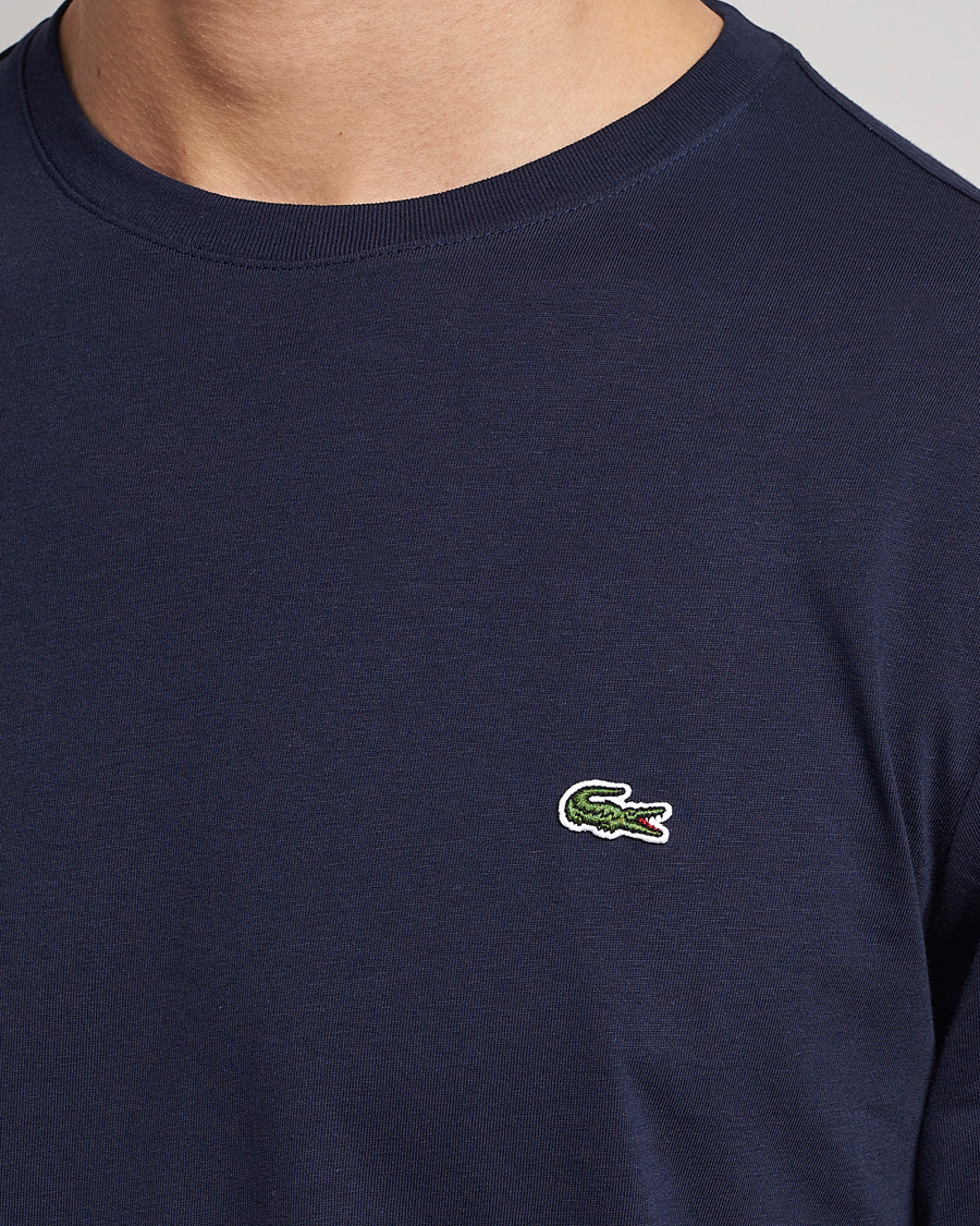 Men | T-Shirts | Lacoste | Long Sleeve Crew Neck T-Shirt Navy