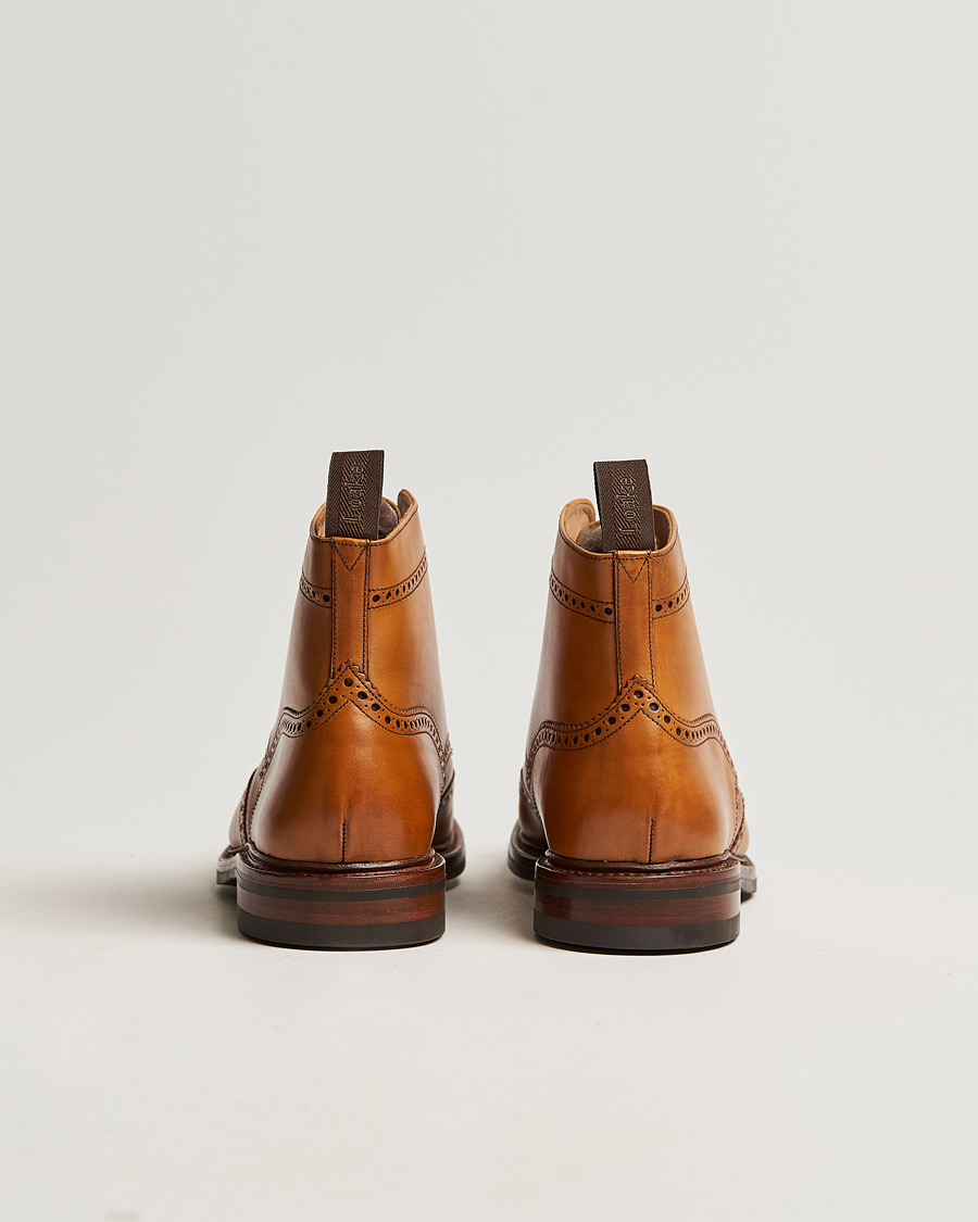 Men | Loake 1880 Wolf Premium Fur Lined Brogue Tan Burnished Calf | Loake 1880 | Wolf Premium Fur Lined Brogue Tan Burnished Calf
