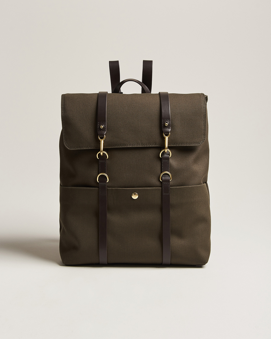 Men | Bags | Mismo | M/S Nylon Backpack Army/Dark Brown