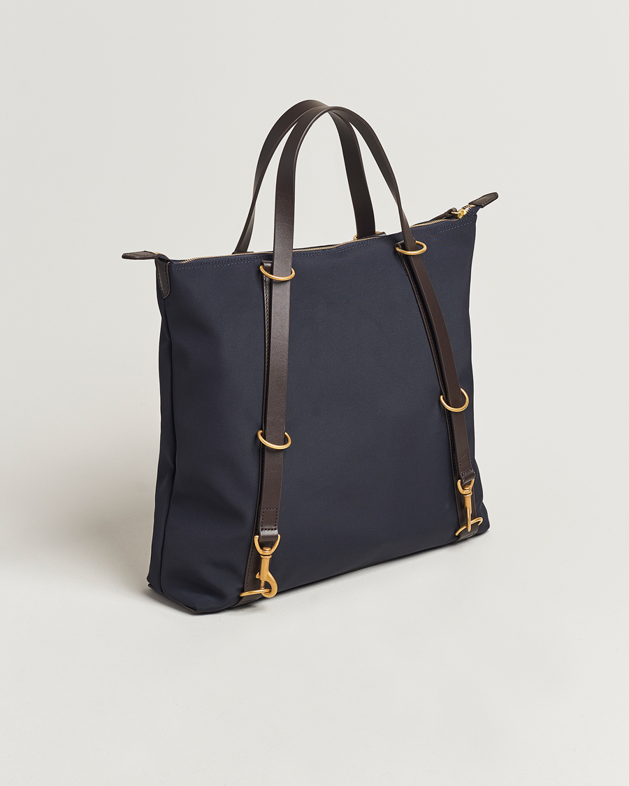Men | Mismo M/S Nylon Day Pack Navy/Dark Brown | Mismo | M/S Nylon Day Pack Navy/Dark Brown